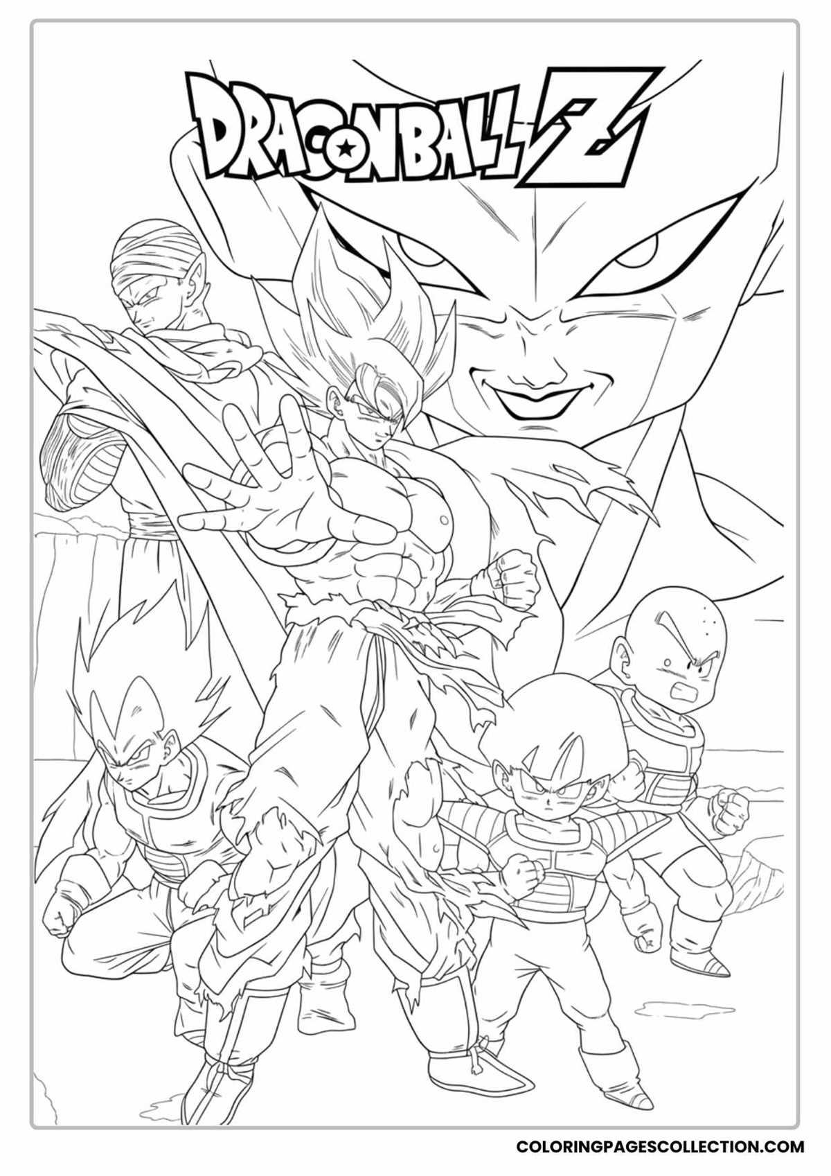 printable dragon ball z coloring pages