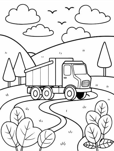 printable dump truck coloring pages