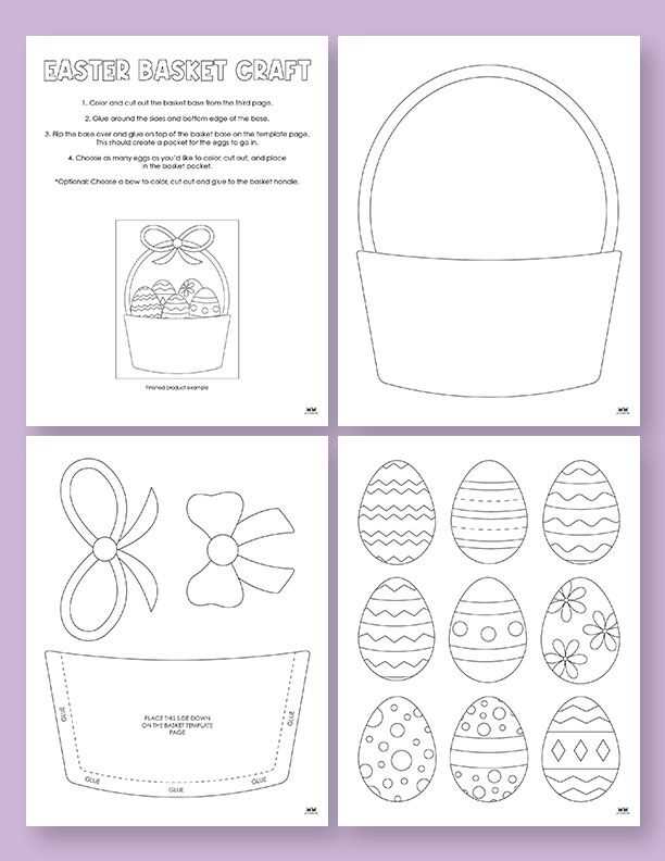 printable easter basket template