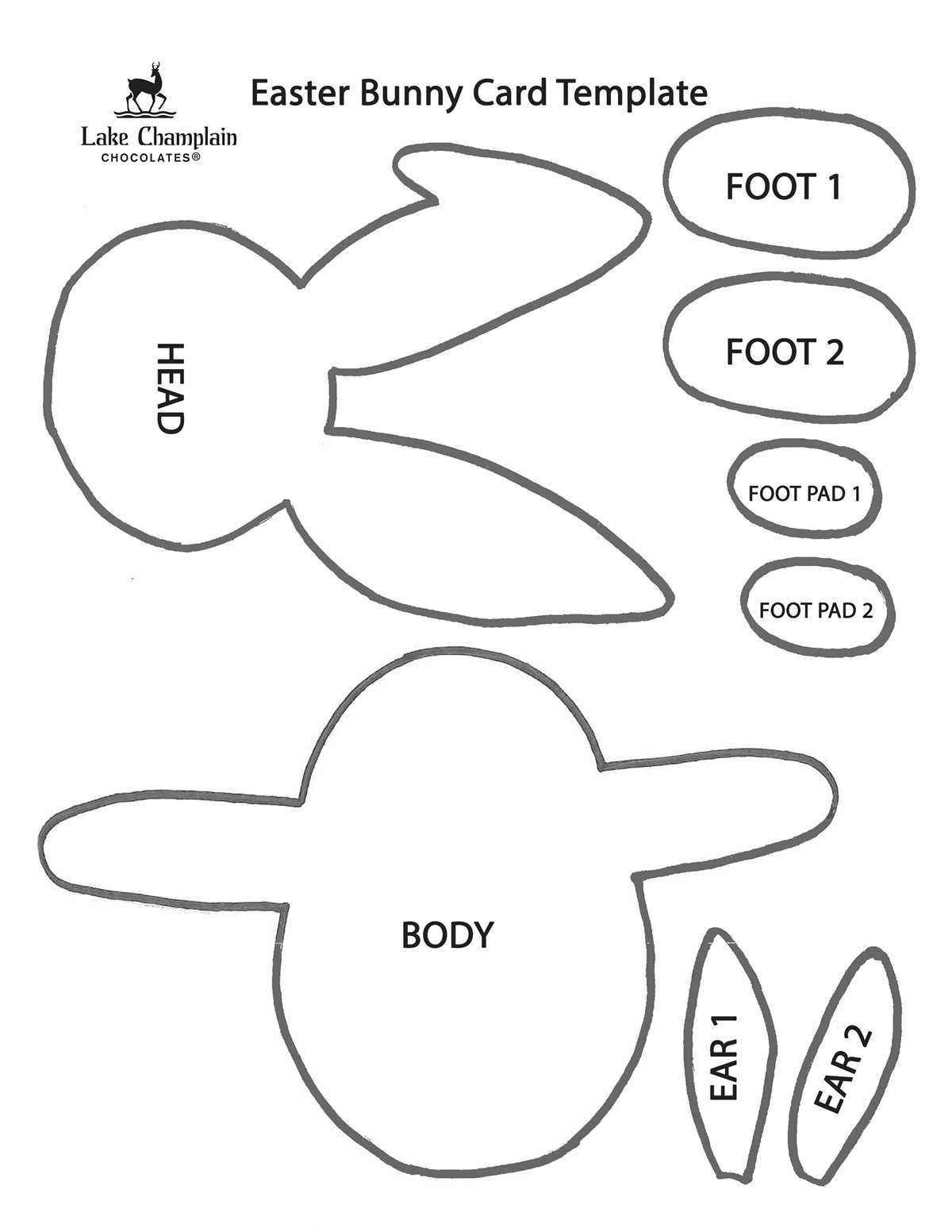printable easter bunny craft template