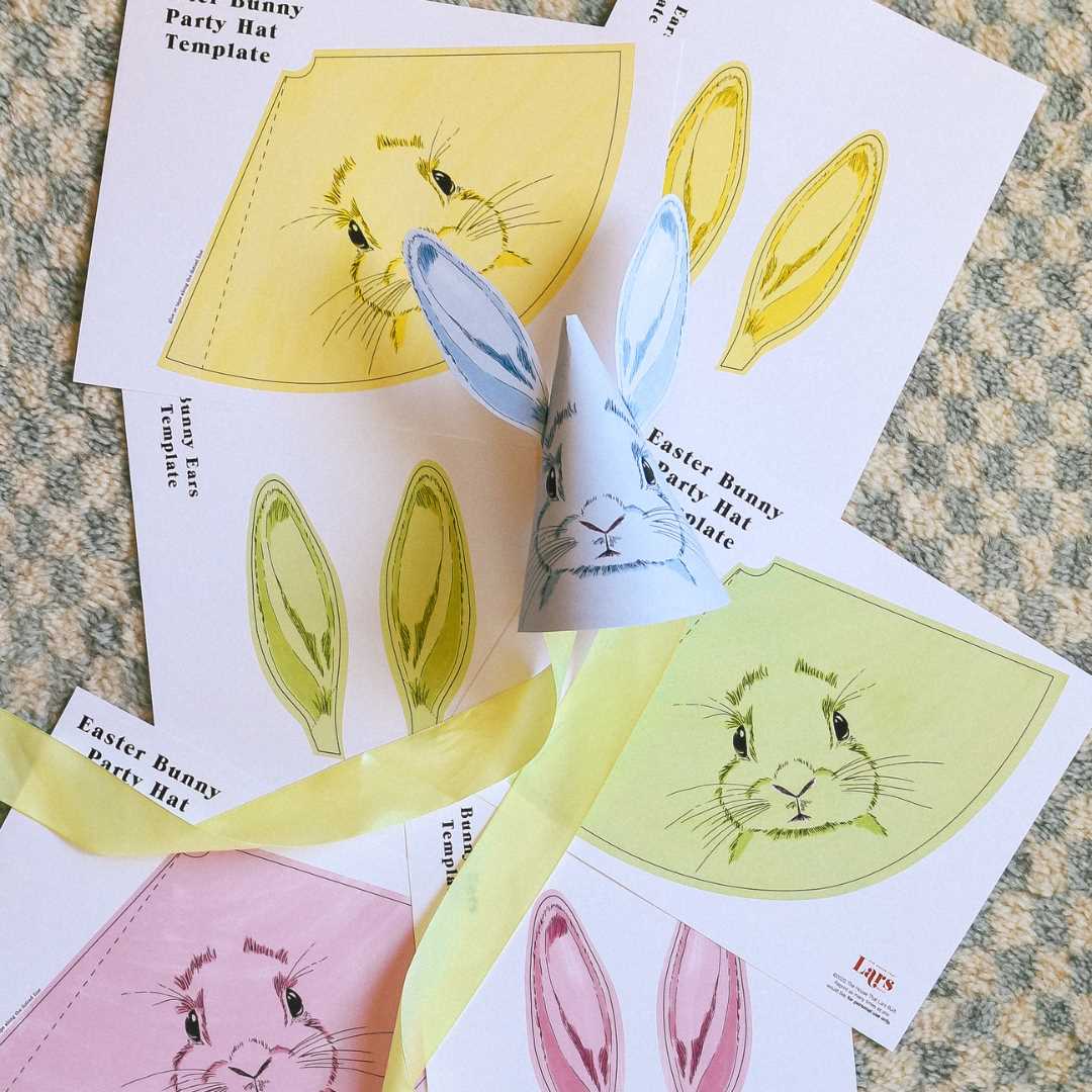 printable easter bunny hat template