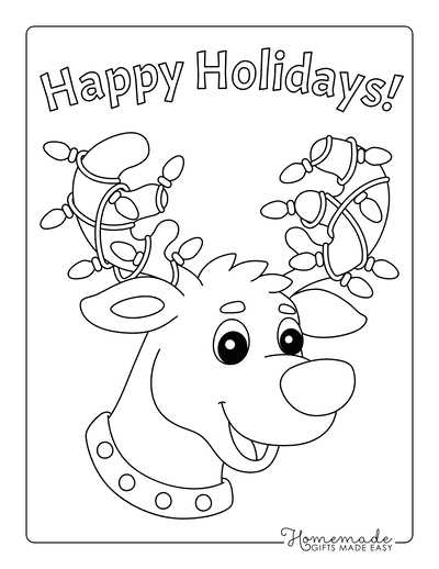 printable easy christmas coloring pages
