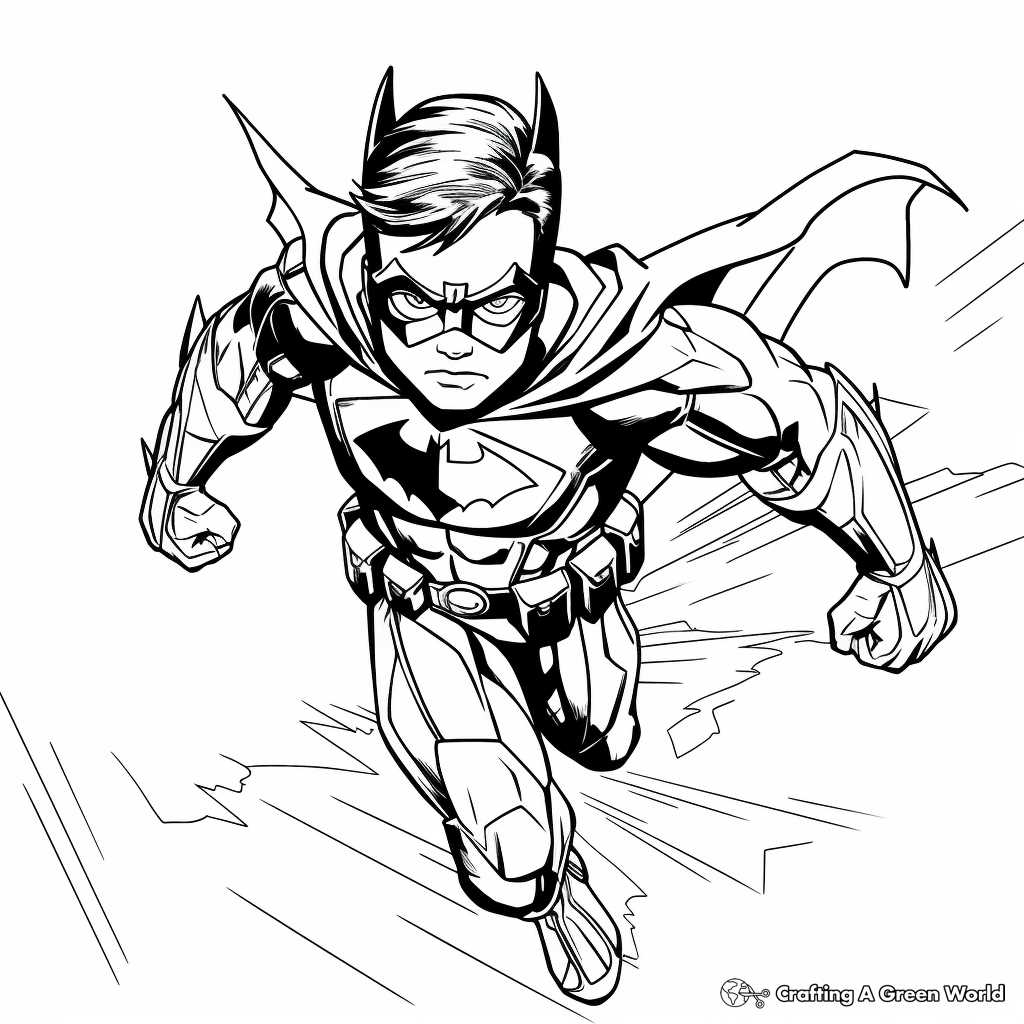 printable easy superhero coloring pages