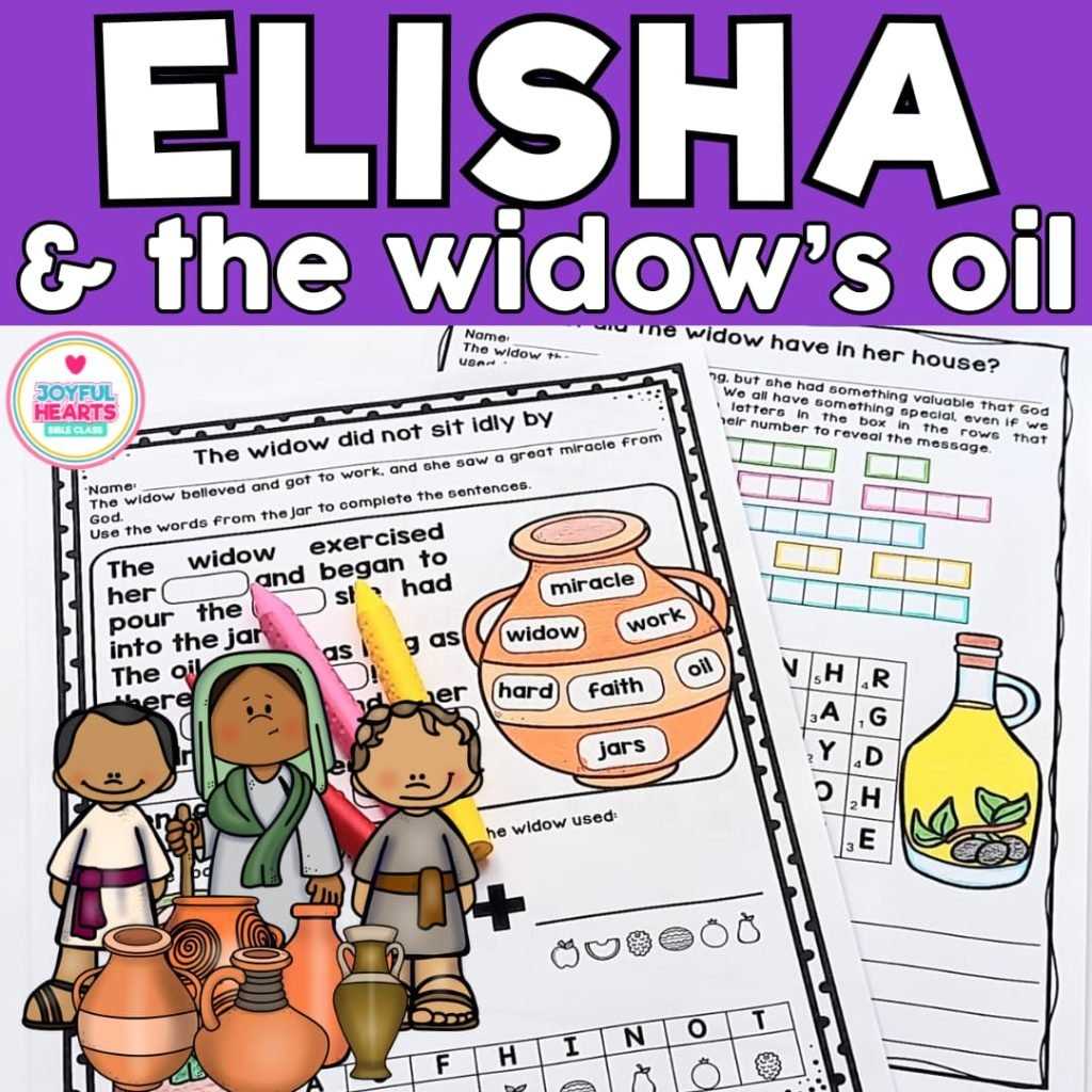 printable elisha and the widows oil craft