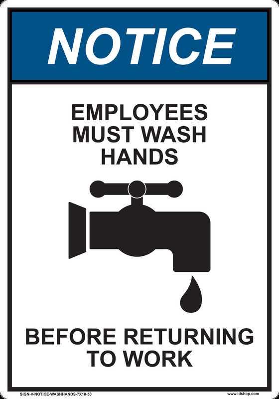 printable employees must wash hands sign