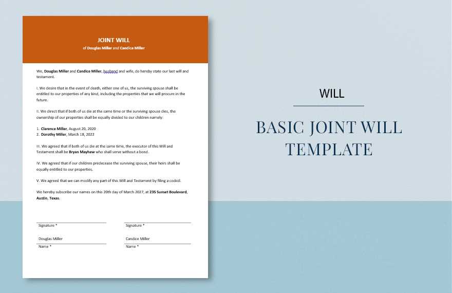 printable example of a will