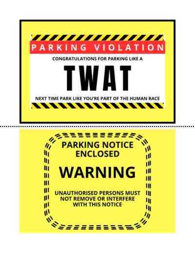 printable fake parking tickets