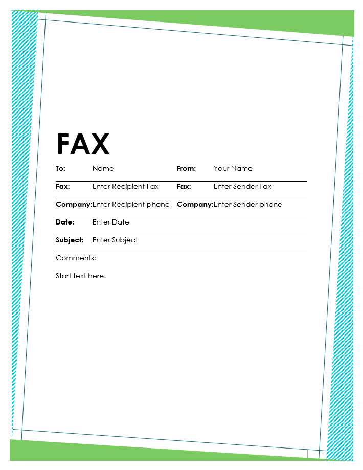 printable fax cover sheet