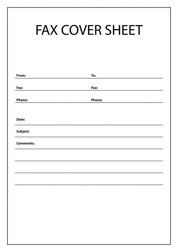 printable fax face sheet