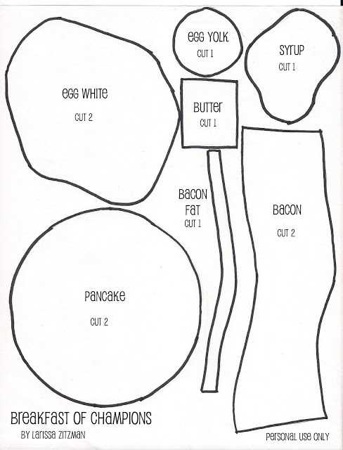 printable felt food patterns book