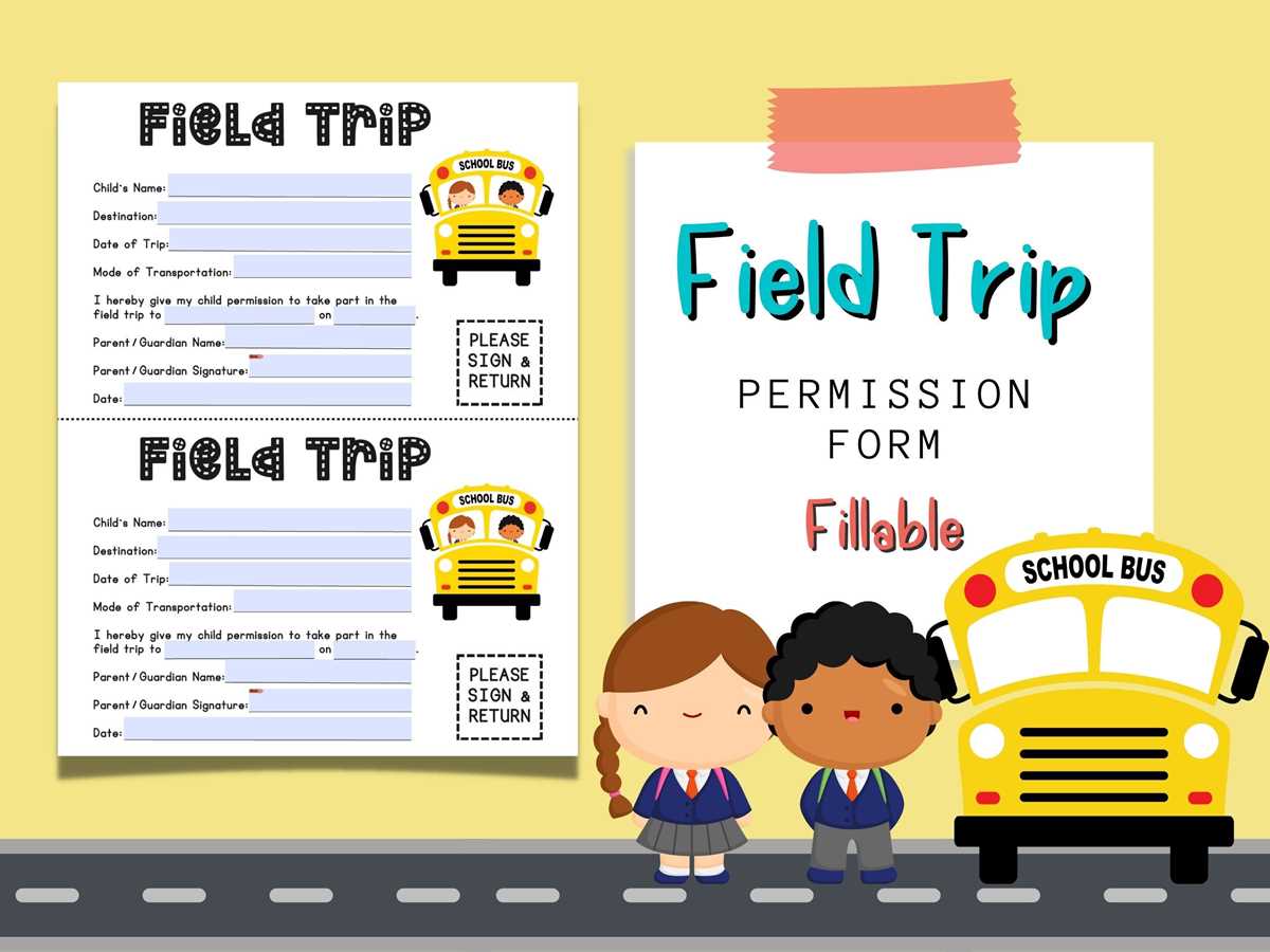 printable field trip permission slip template