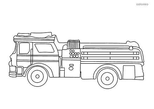 printable fire truck pictures to color