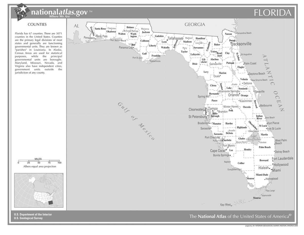 printable florida map with cities