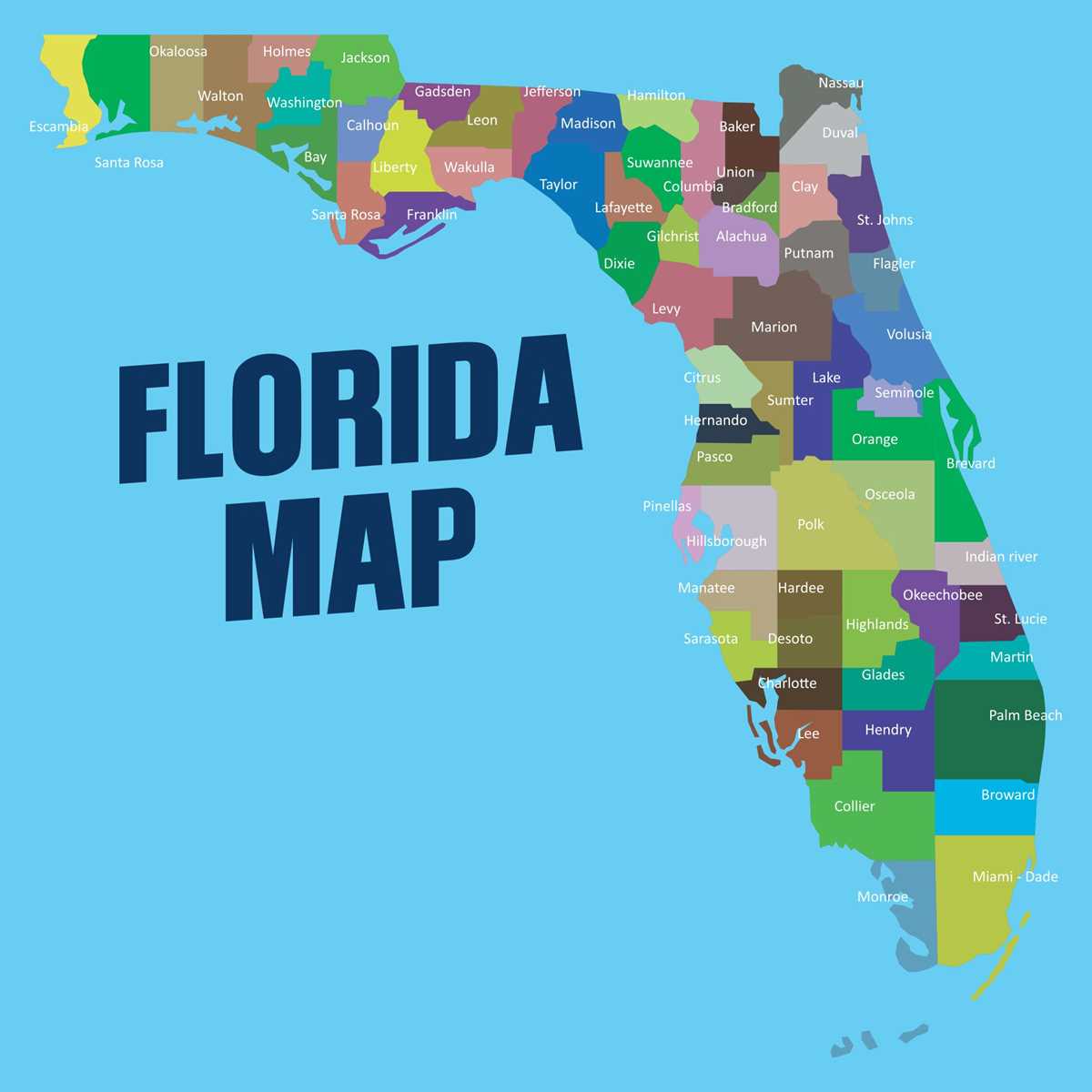 printable florida state map