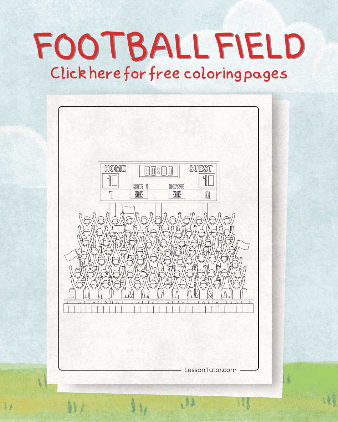 printable football field template