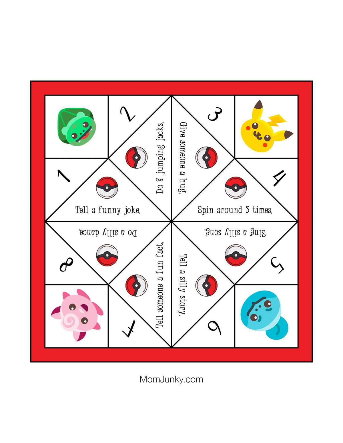 printable fortune teller