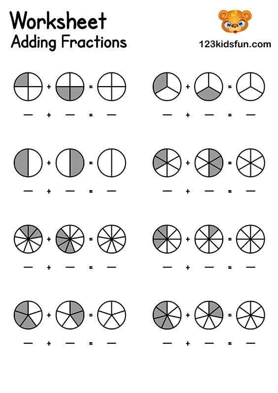 printable fractions worksheets