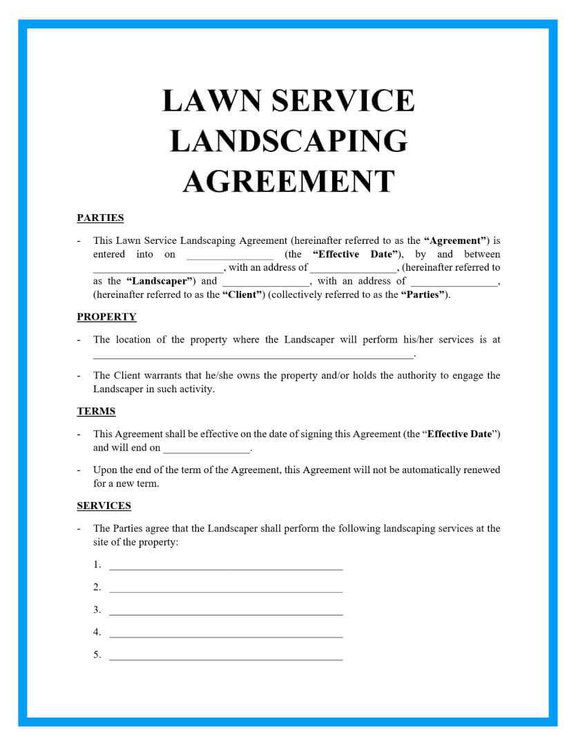 printable free lawn care templates