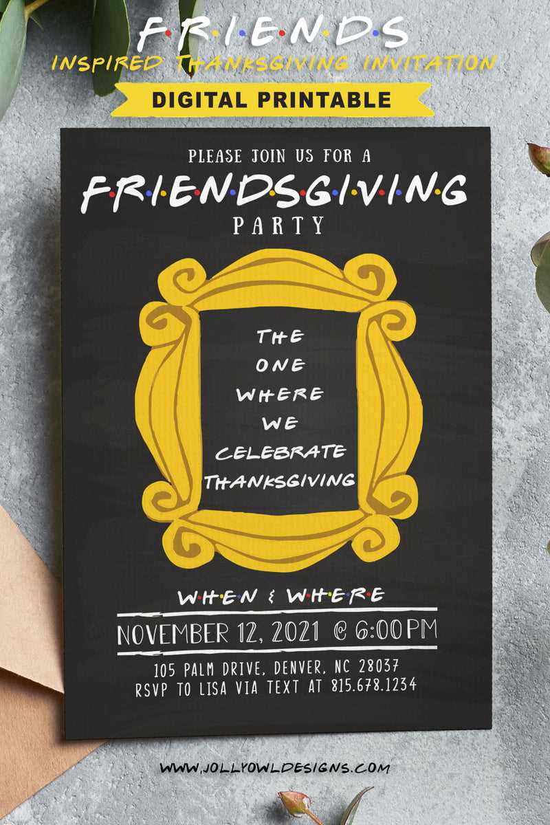 printable friendsgiving invitation