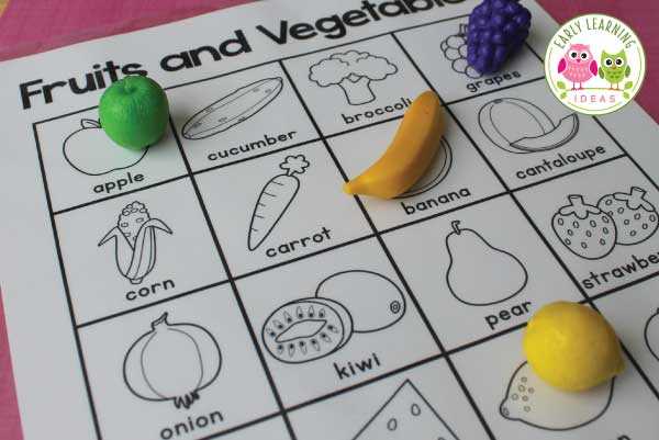 printable fruits and veggies
