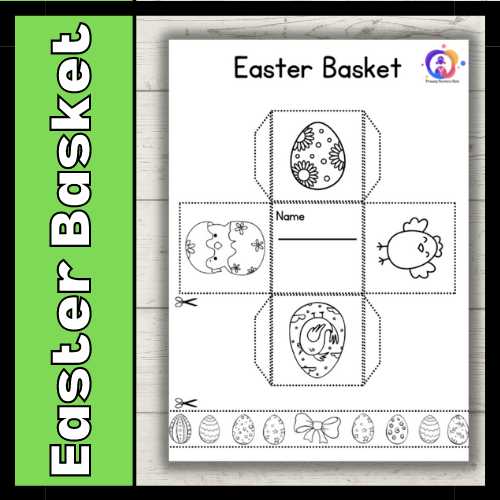 printable full page easter basket template