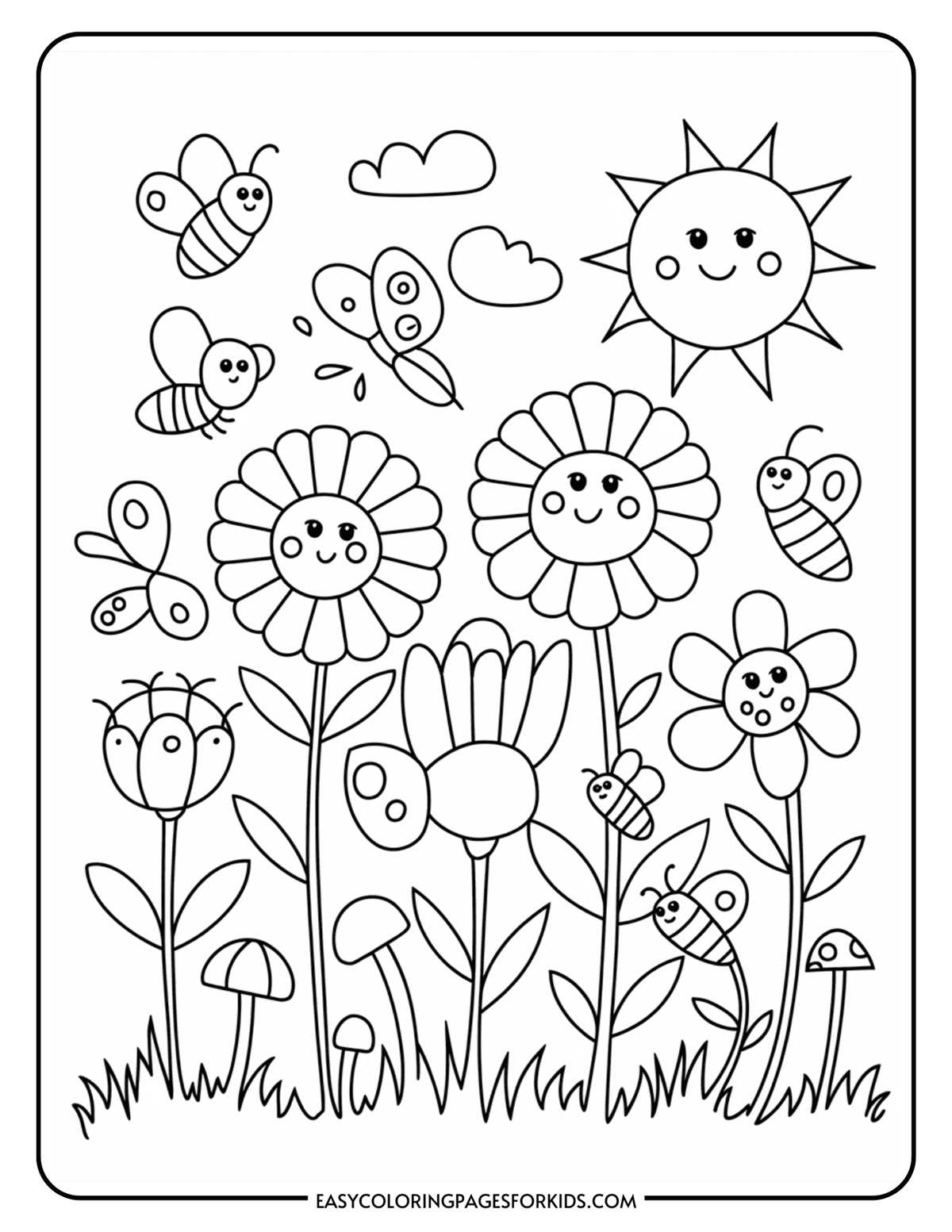 printable garden pictures to color