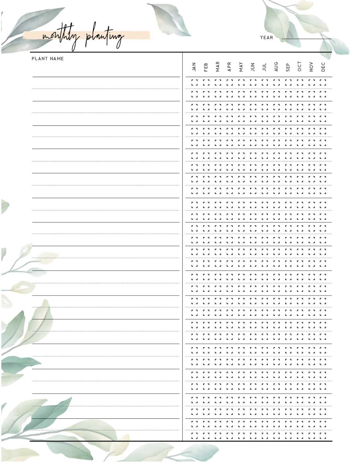 printable garden planner free