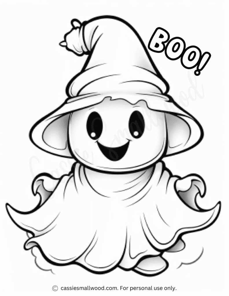 printable ghost coloring pages