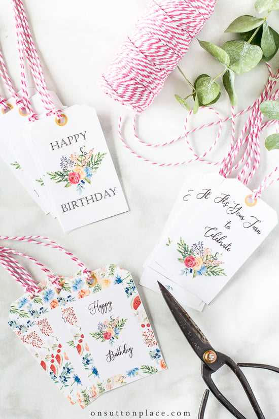 printable gift tags for birthday