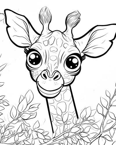 printable giraffe coloring pictures
