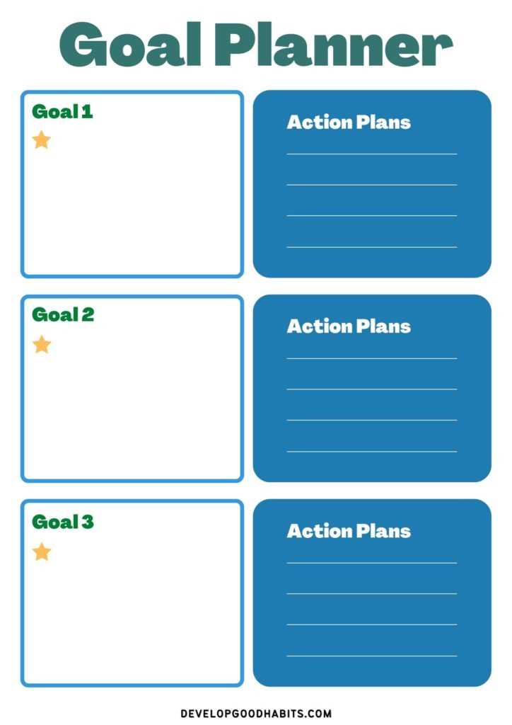 printable goal setting template