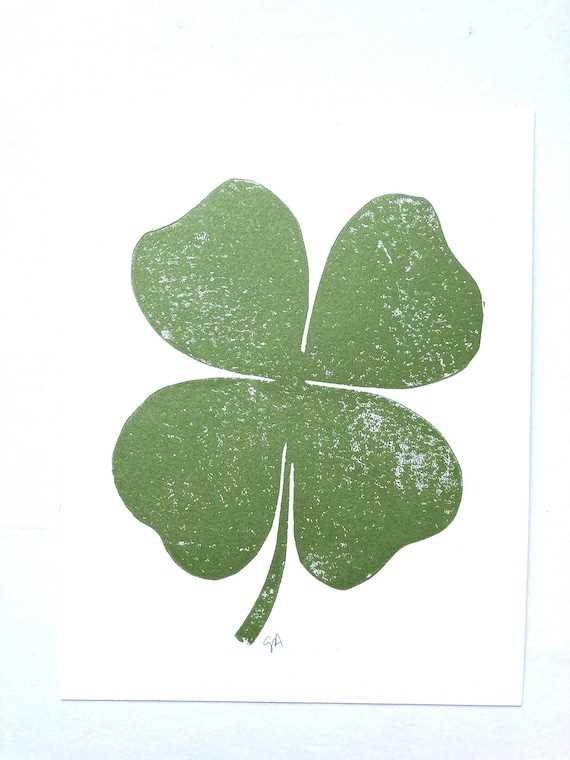 printable green four leaf clover