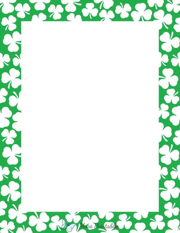 printable green shamrocks
