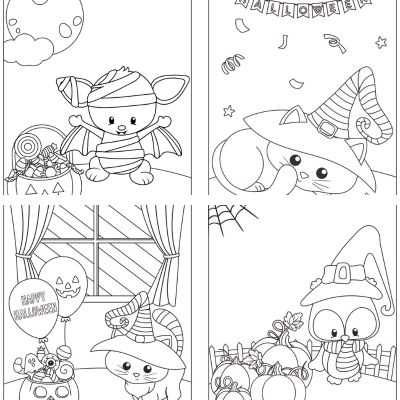 printable halloween coloring book