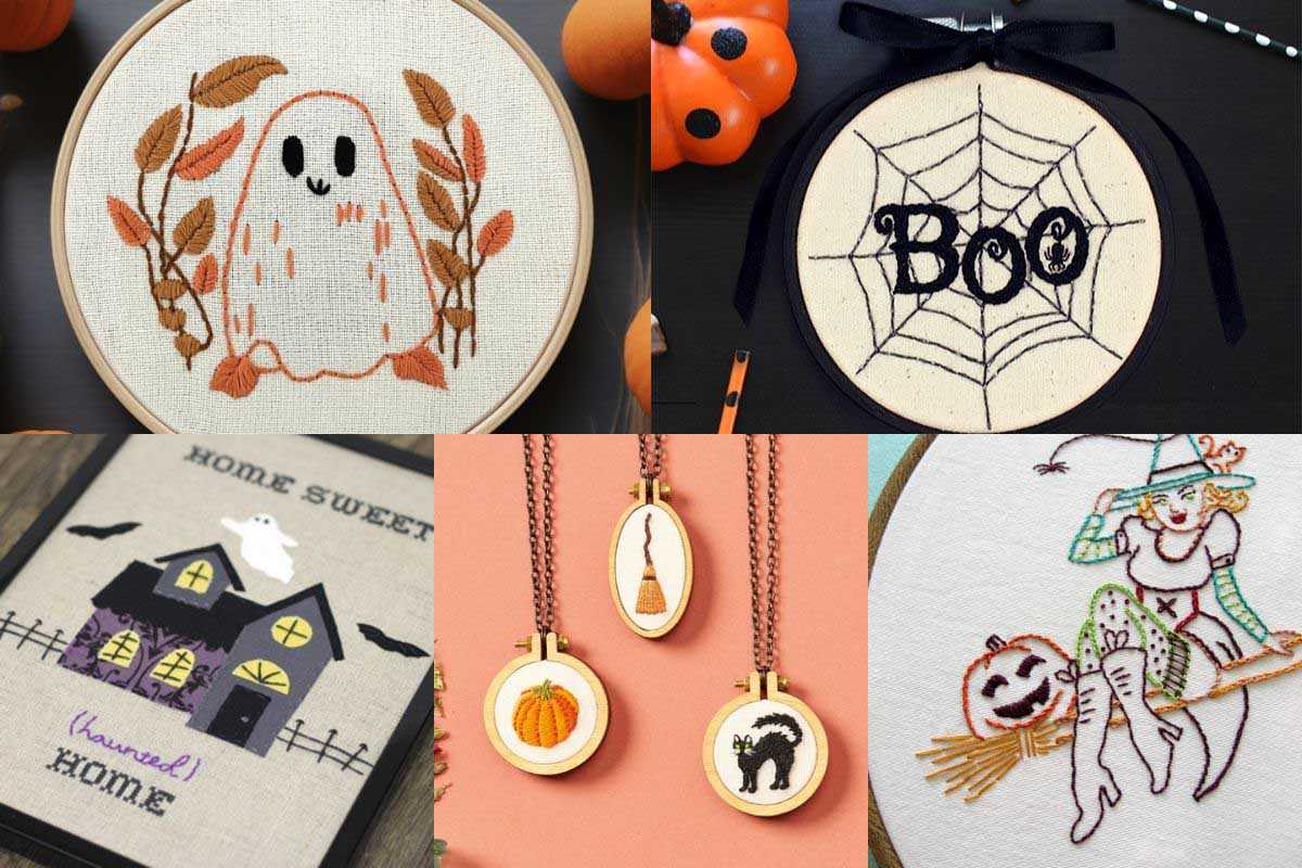 printable halloween embroidery patterns