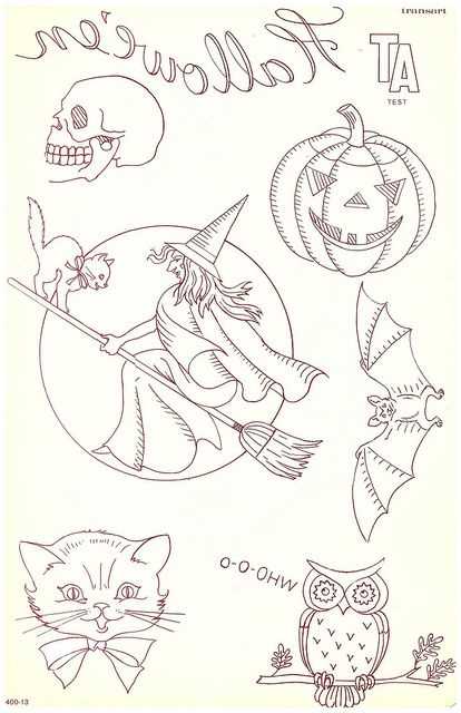printable halloween embroidery patterns