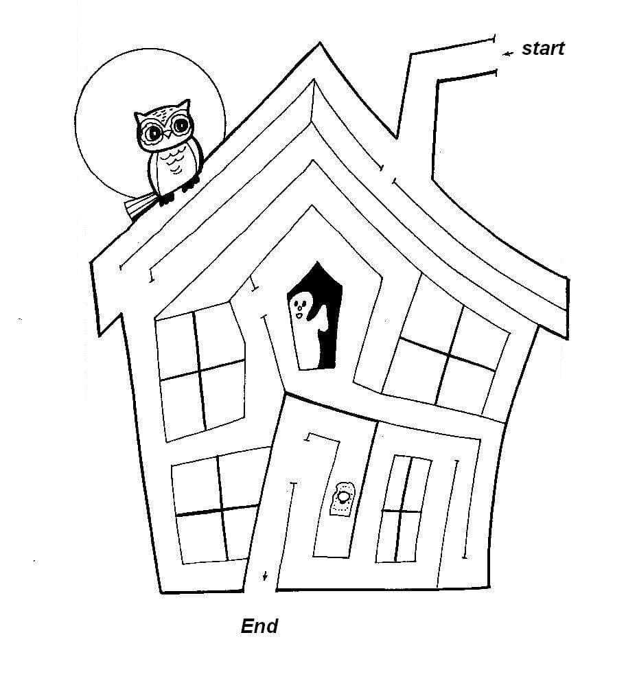 printable halloween maze