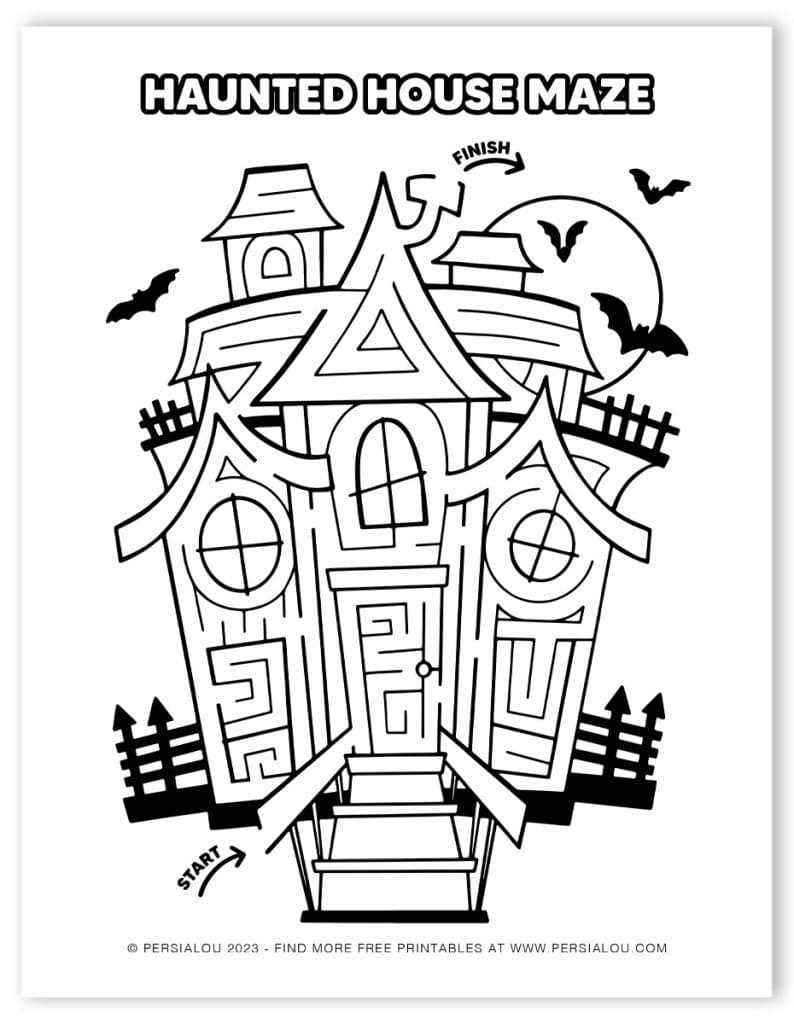 printable halloween maze