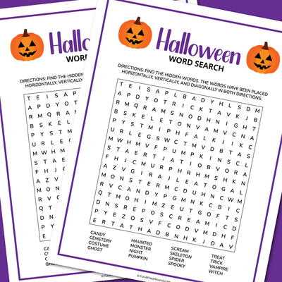 printable halloween word search puzzles