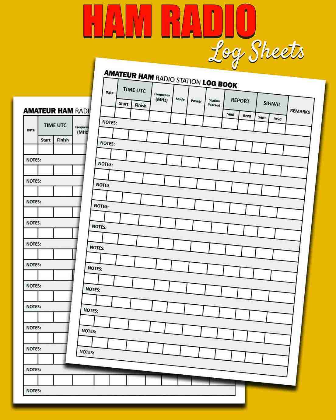 printable ham frequency chart