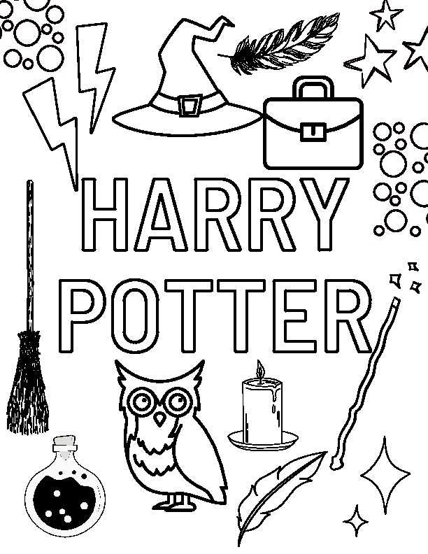 printable harry potter colouring pages