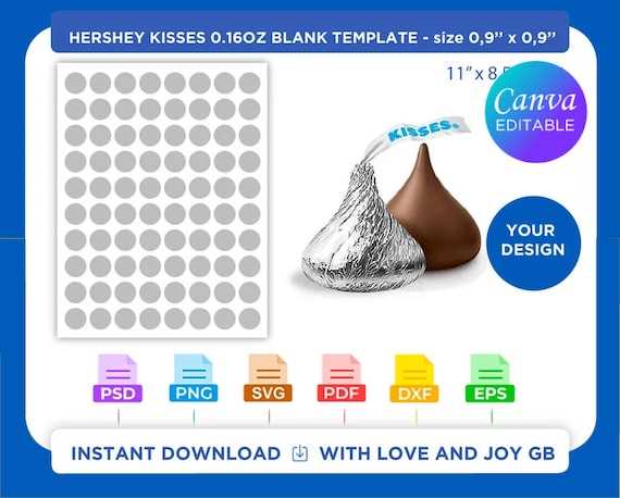 printable hershey kiss template