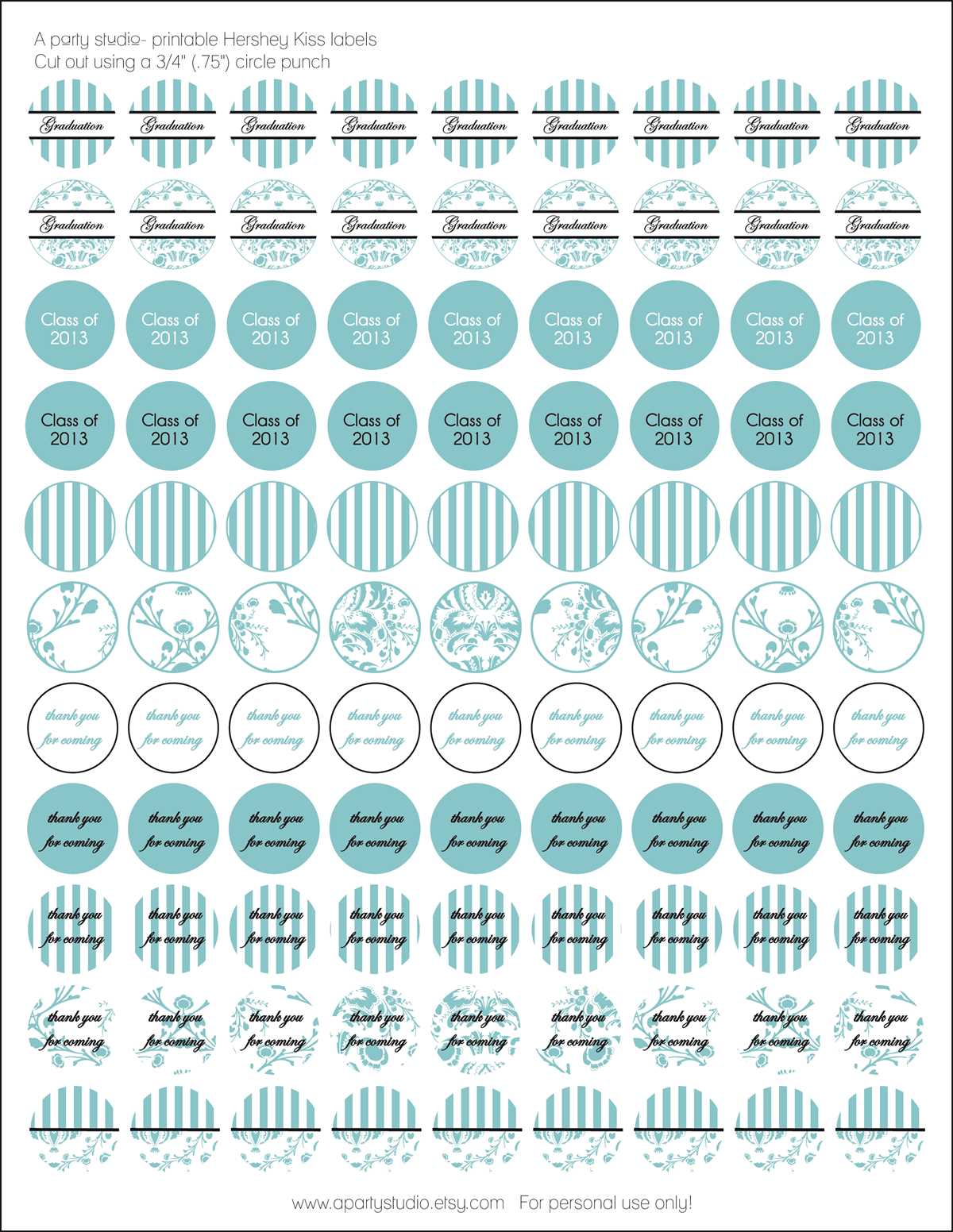 printable hershey kiss template