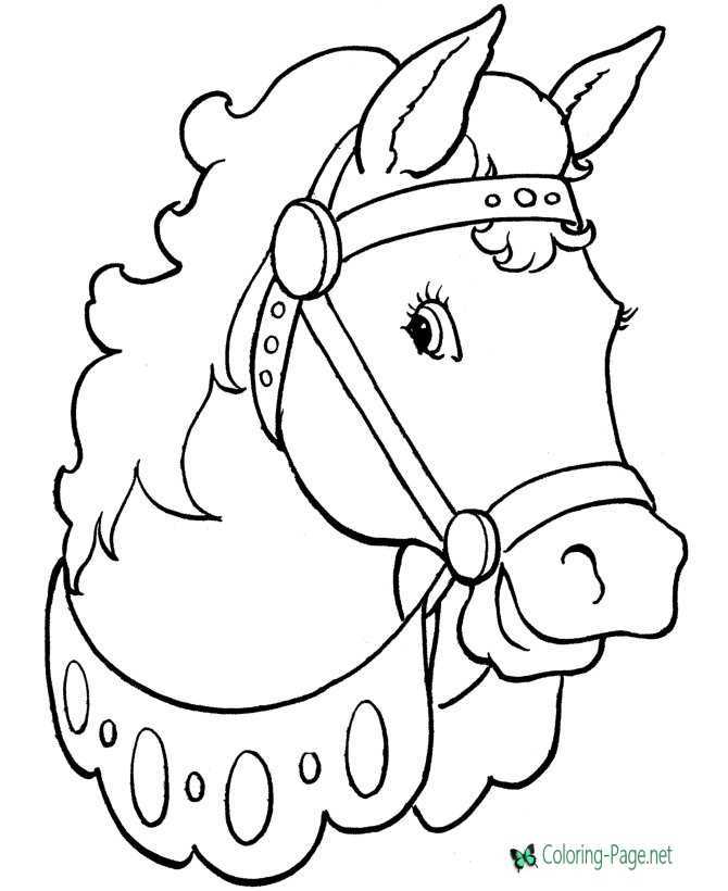 printable horse pictures to color
