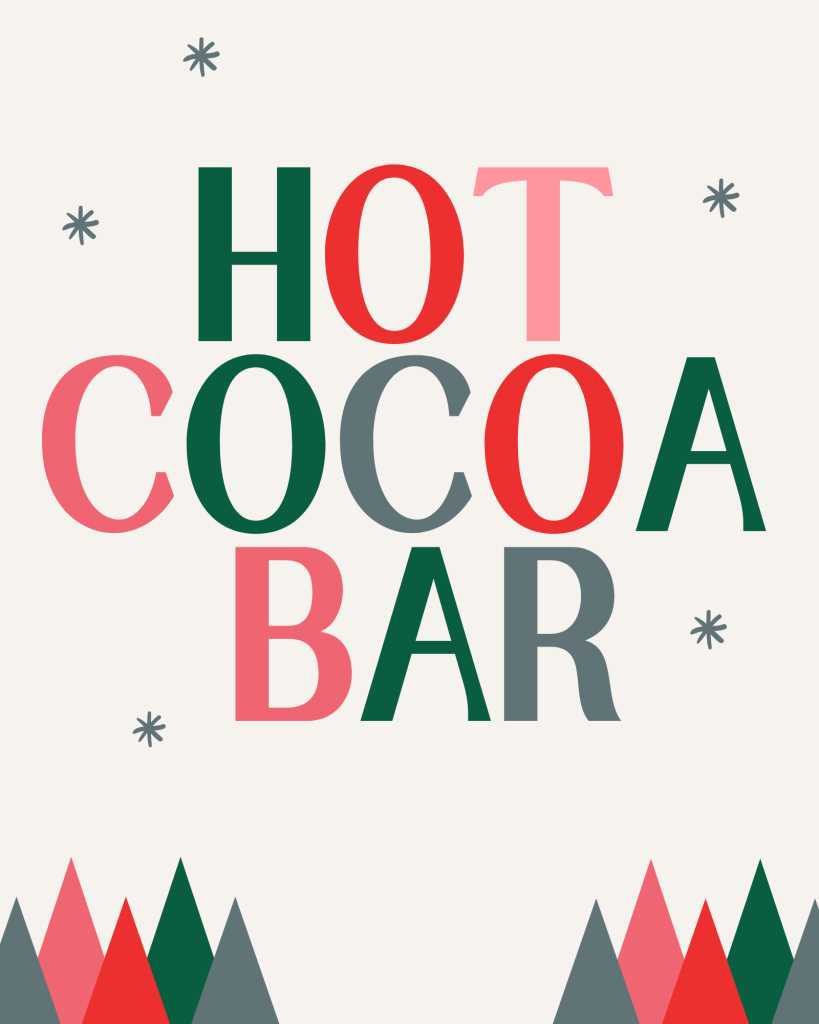printable hot cocoa sign
