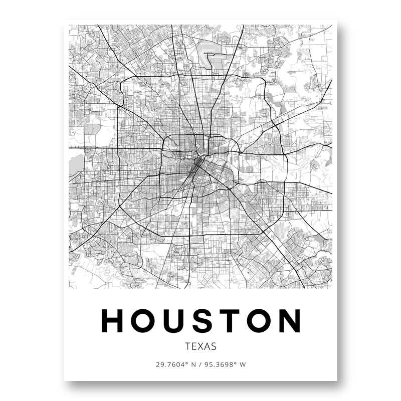 printable houston map