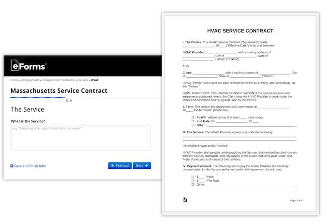 printable hvac contract template
