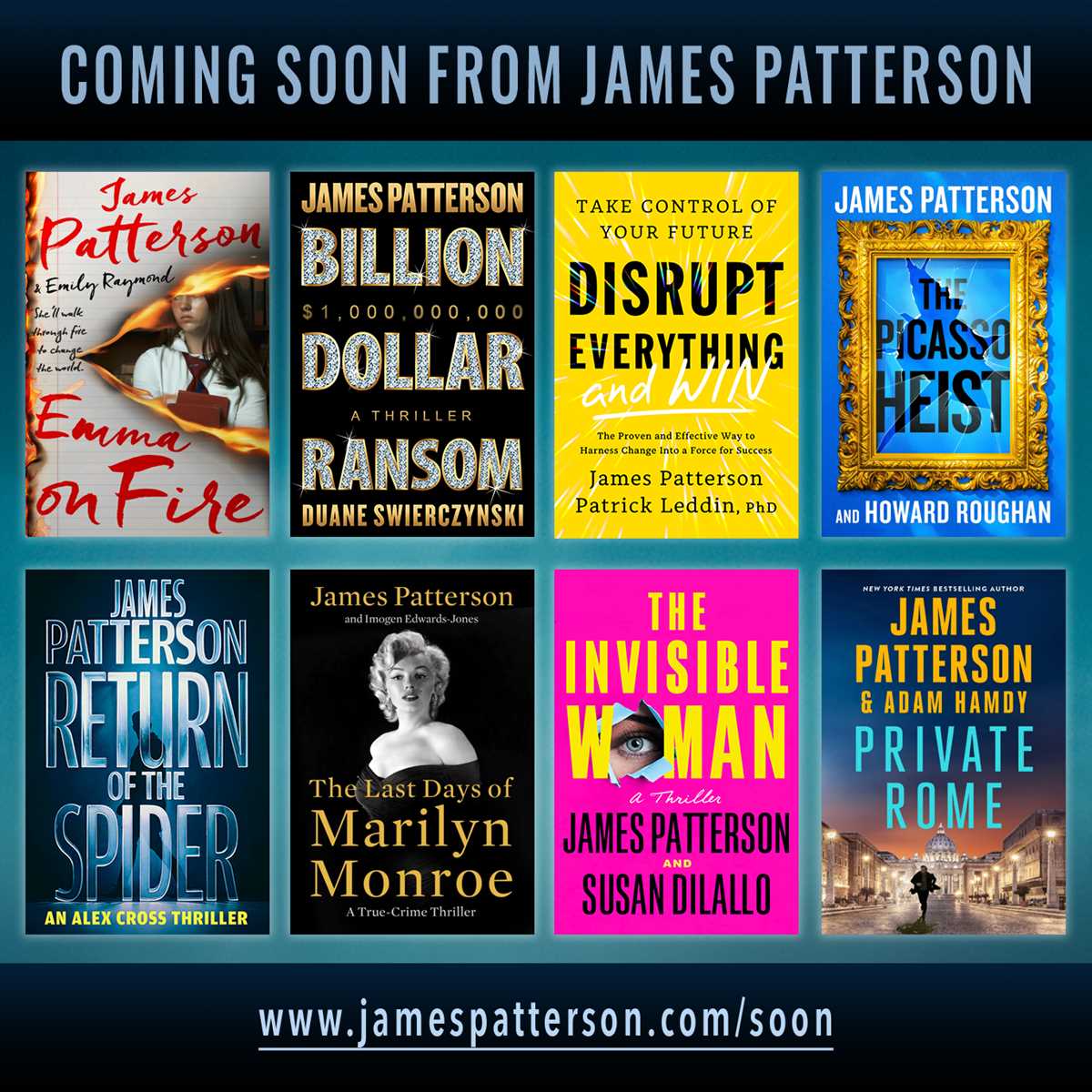 printable james patterson book list