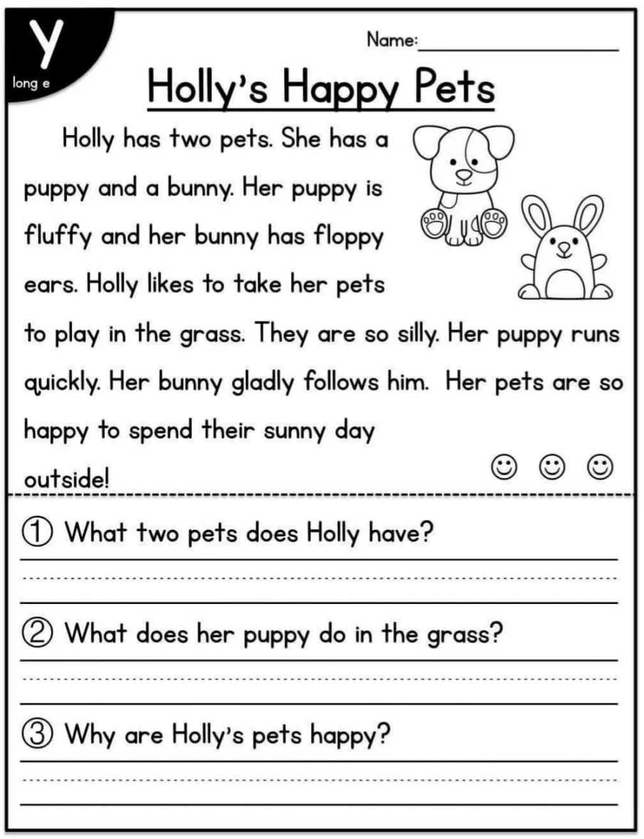 printable kindergarten worksheets reading
