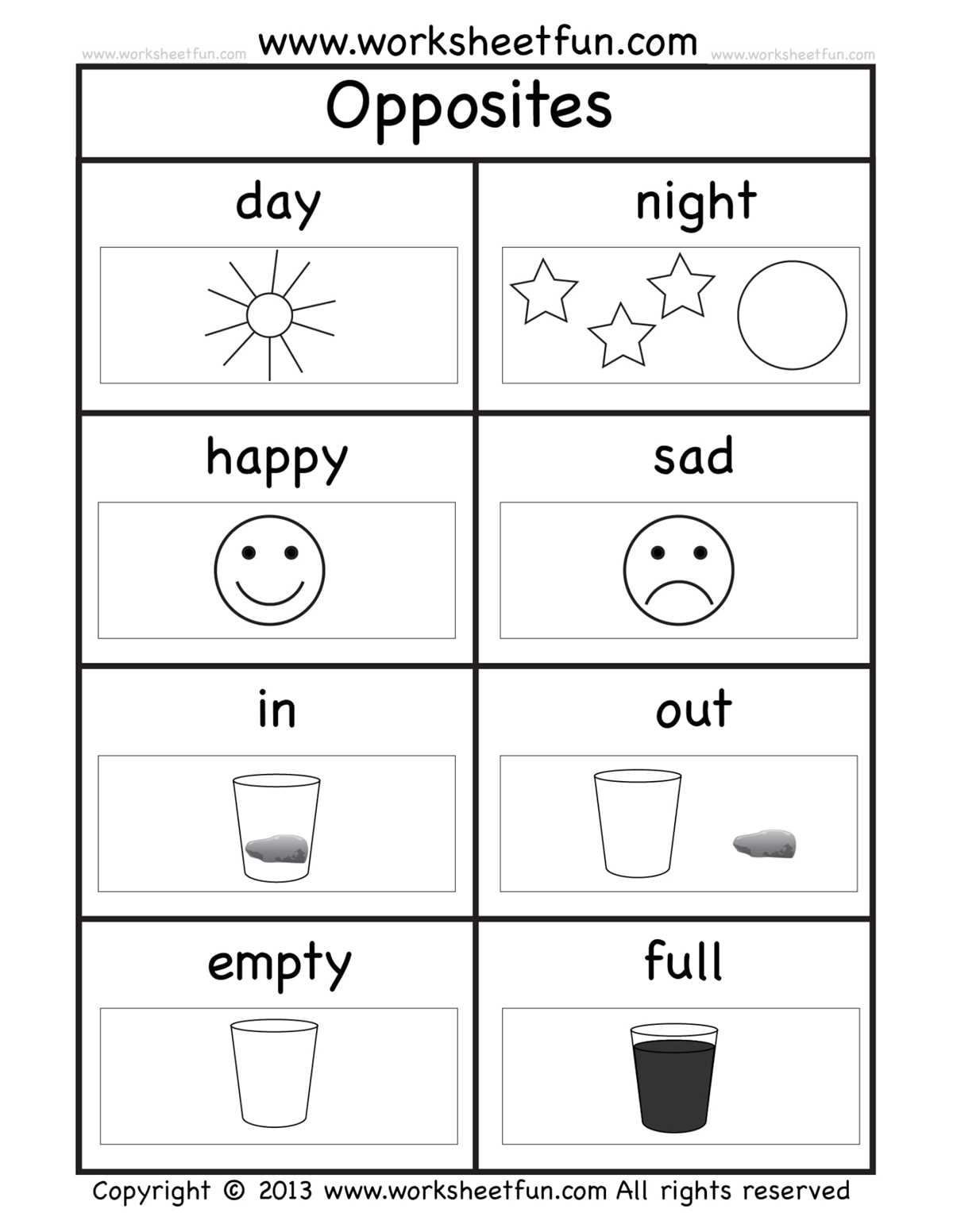 printable kindergarten worksheets reading